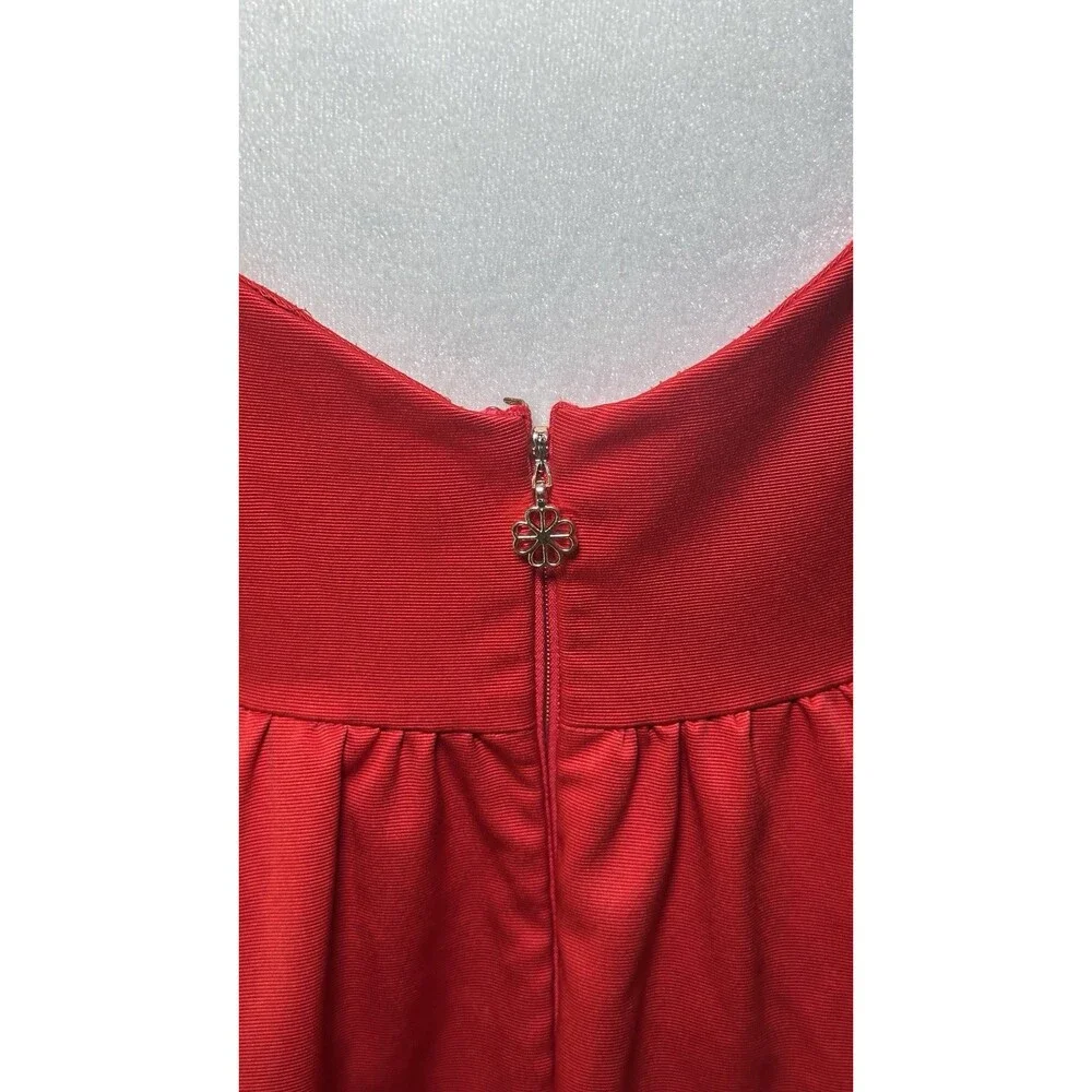 Kate Spade Bow Front Babydoll Mini Dress Women’s Puff Sleeve Fit & Flare Size 8